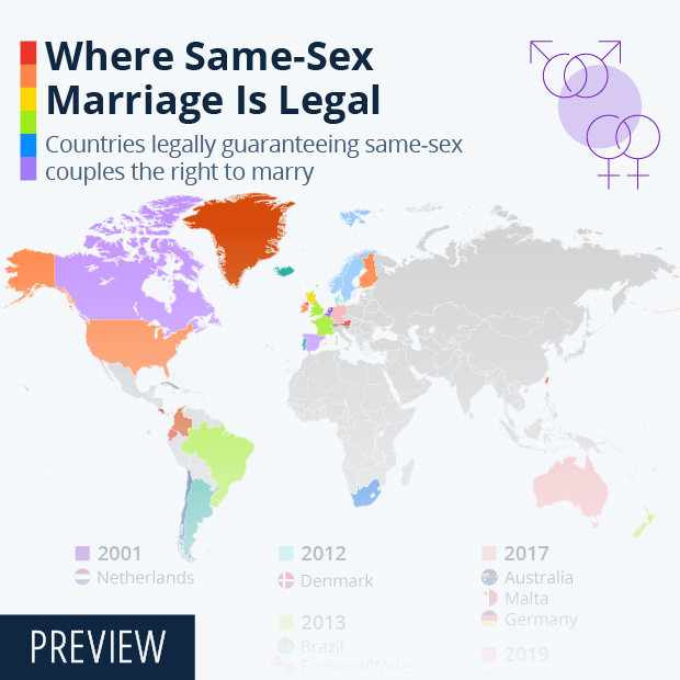 Where Same-Sex Marriage Is Legal - Infographic